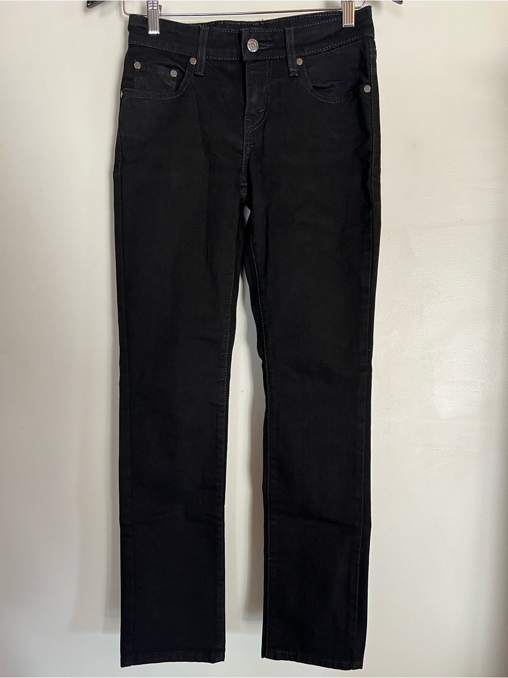 Levi’s Size 26 Mid Rise Skinny Jeans Black Stretch Denim Classic Slim Fit